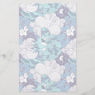 Funky Seashell Pattern Briefpapier