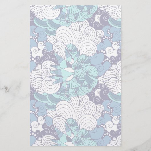 Funky Seashell Pattern Briefpapier (Voorkant)