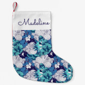 Funky Seashell Pattern | Jouw namen toevoegen Kleine Kerstsok (Voorkant)