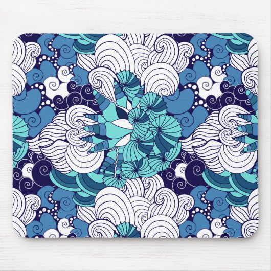Funky Seashell Pattern Muismat (Voorkant)