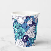 Funky Seashell Pattern Papieren Bekers (Voorkant)