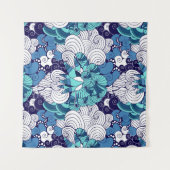 Funky Seashell Pattern Wandkleed (Voorkant (horizontaal))