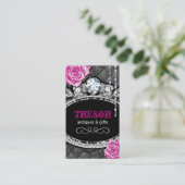 Funky Shabby Chic Tufted Visitekaartjes (Staand voorkant)