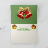 Funky Sheep Pun Christmas Carte de vacances (Intérieur)