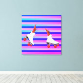 Funky Shrimps Wall Art Canvas Afdruk (Insitu (Houten vloer))