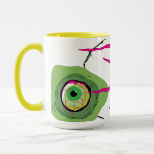 Funky Simple Ghoulish Zombie Scratched Pop Art Mok