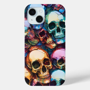 Funky Skull Goth iPhone 15 Hoesje