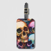 Funky Skulls Bagagelabel (Voorkant (verticaal))