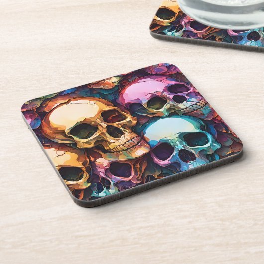 Funky Skulls Bier Onderzetter (Linkerzijde)