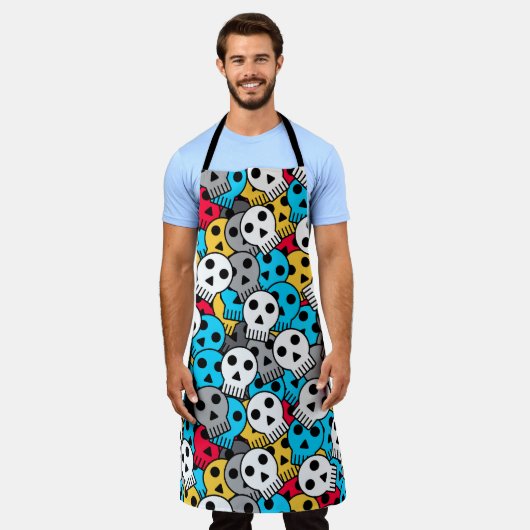 Funky Skulls Schort (Gedragen)