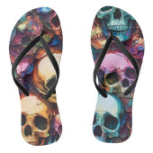 Funky Skulls Teenslippers (Voetbed)