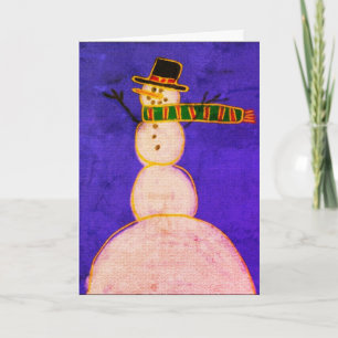 Funky Snowman Abstracte Kunst Kaart