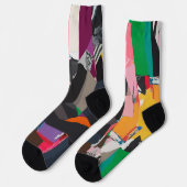 Funky sokken unisex Kleurrijke sokken Veelkleurige (Links)