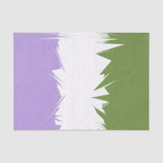 Funky Spiky ZigZag Abstracte Genderqueer Pride Fla Tissuepapier