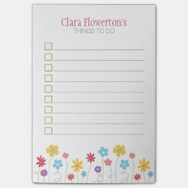 Funky Spring Flowers om lijst te doen Post-it® Notes