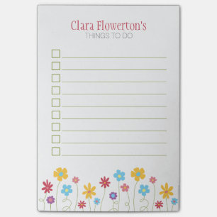 Funky Spring Flowers om lijst te doen Post-it® Notes