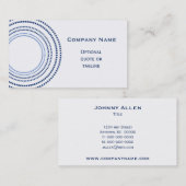 Funky Square Stippen Visitekaartje, Royal Blue Visitekaartje (Voorkant / Achterkant)