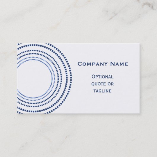 Funky Square Stippen Visitekaartje, Royal Blue Visitekaartje (Voorkant)