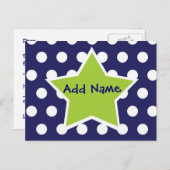 Funky Star Doe het zelf Bedankt Briefkaart (Voorkant / Achterkant)