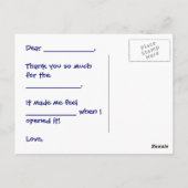 Funky Star Doe het zelf Bedankt Briefkaart (Achterkant)