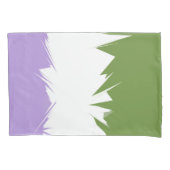 Funky Stijlige ZigZag Abstract Genderqueer Pride V Kussensloop (Voorkant-Links)