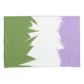 Funky Stijlige ZigZag Abstract Genderqueer Pride V Kussensloop (Voorkant-Rechts)
