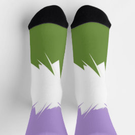 Funky Stijlige ZigZag Abstract Genderqueer Pride V Sokken