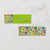 Funky Stippen Green Mini Visitekaartje (Voorkant / Achterkant)