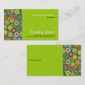 Funky Stippen : Groen Visitekaartje (Voorkant / Achterkant)