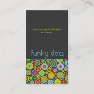 Funky Stippen 'N' Stripes Verticaal donkergrijs Visitekaartje