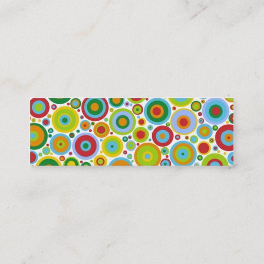 Funky Stippen Oranje Mini Visitekaartje (Achterkant)