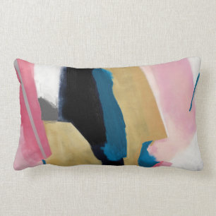 Funky Strepen /Teal Roze Goud Zwart Grijs Kussen