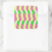 Funky Stripes 2011 Vierkante Sticker (Tas)