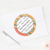 Funky Stripes Custom Photo Sticker (Envelop)