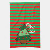 Funky Stripes en kerstboom Theedoek (Verticaal)