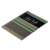 Funky Stripes Nom personnalisé Idées Carnet de liv (Côté gauche)