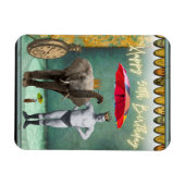 Funky  Strongman 50th Birthday Magneet (Horizontaal)