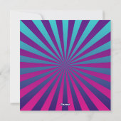 Funky Sunburst Pattern Blank Square Kaart (Achterkant)