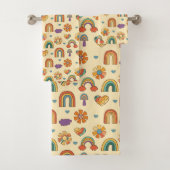 Funky Swirl Handdoek Groovy Boho Badkamer Decorati (Insitu)