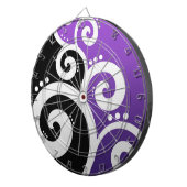 Funky Swirls Paars Dartbord (Voorkant Rechts)