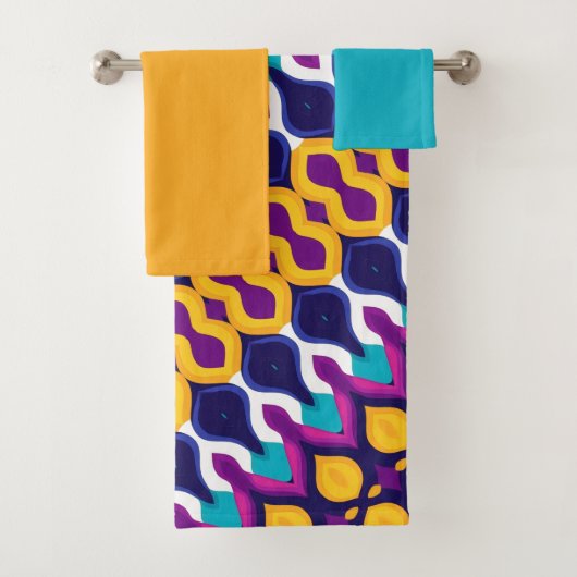 Funky symmetrisch patroon bad handdoek (Insitu)