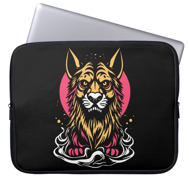 Funky Tiger Laptop Sleeve (Voorkant)