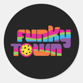 Funky Town Ronde Sticker