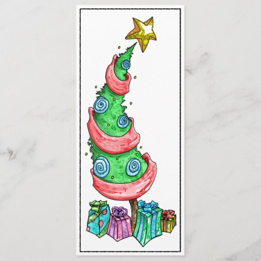 Funky Tree platte kaart (Voorkant)