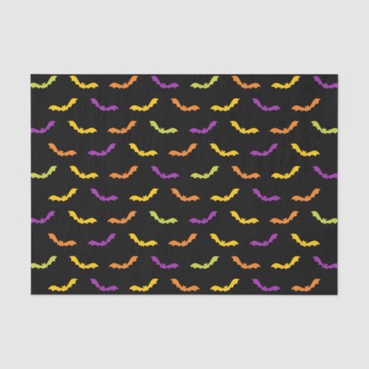Funky Trendy Retro Abstract Halloween Pattern Tissuepapier (Voorkant)