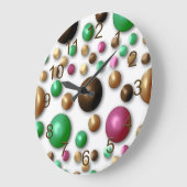 Funky Trendy Retro Abstract Patroon Grote Klok (Hoek)