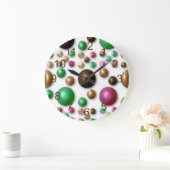 Funky Trendy Retro Abstract Patroon Grote Klok (Huis)