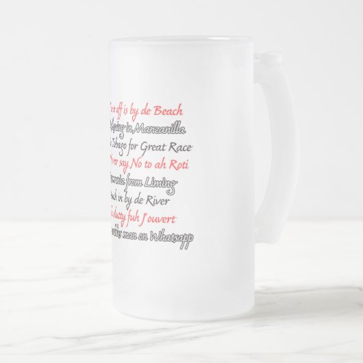 Funky Trini Description 3 Mug Frosted (Devant droit)