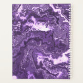 Funky Trippy Boho Hippie Monochrome Violet Marbre (Dos)