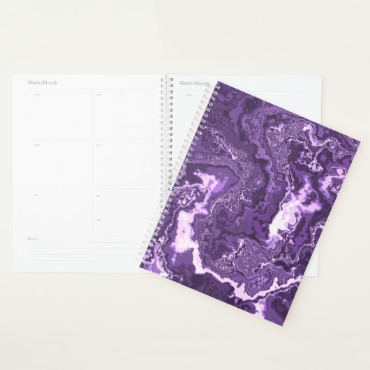Funky Trippy Boho Hippie Monochrome Violet Marbre (Devant avec enveloppe)